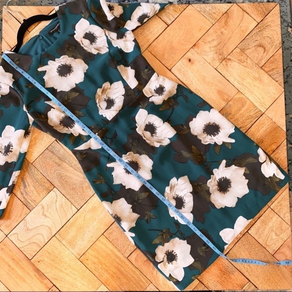 SOLD - Banana Republic Floral Teal Dress - Picture 8 of 14